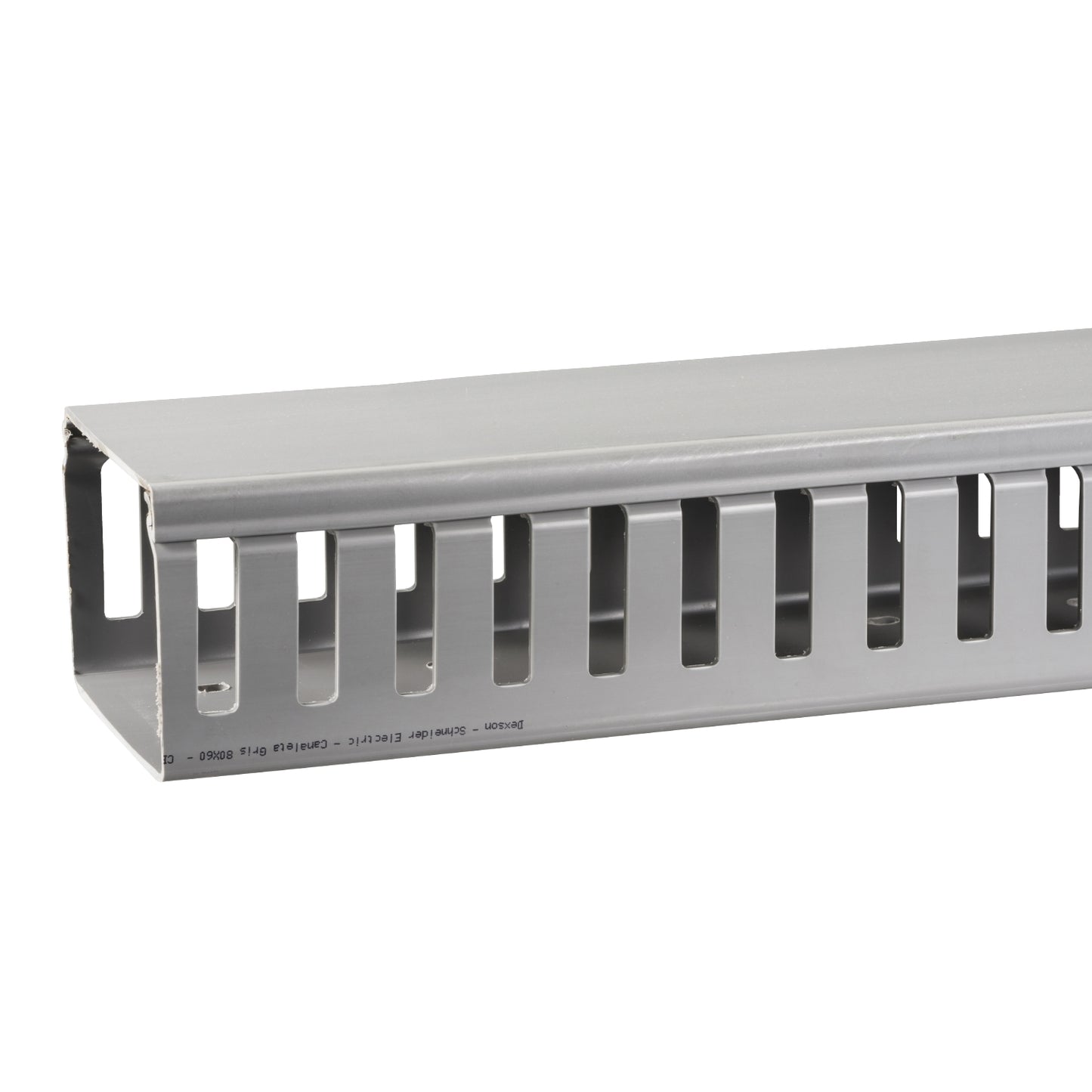 Canaleta Dexson Gris Ranurada 80x60mm