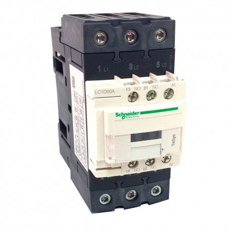Contactor TeSys D 3P AC‑3 50 A 440V – Bobina 110 VAC Blanco