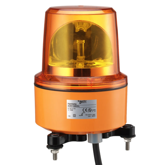 Baliza Rotativa Precableada Naranja Ø130 mm – 120 V