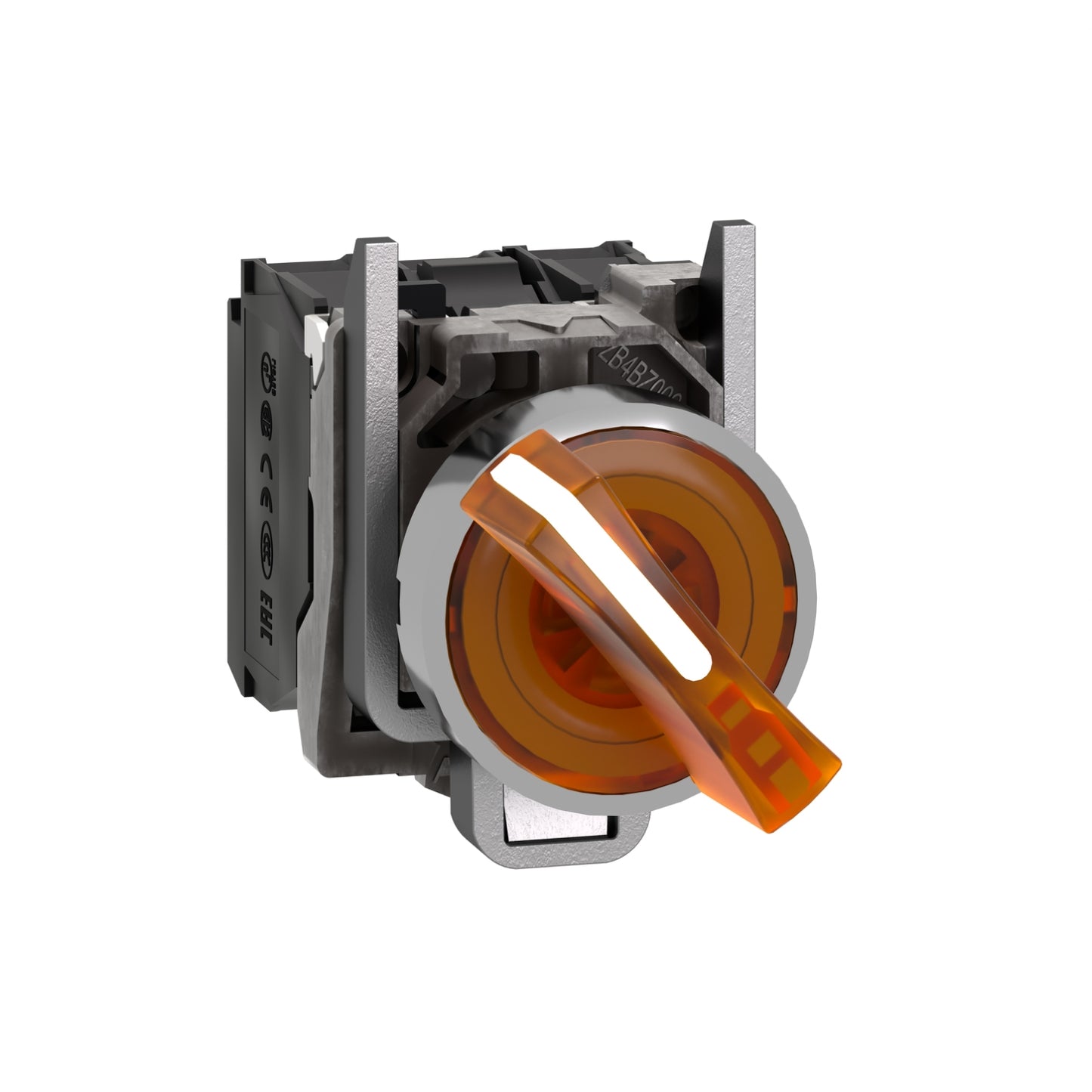 Selector Luminoso Naranjo Ø22 mm 2 Posiciones – 120 V 1 NA + 1 NC