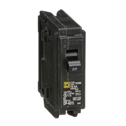 Interruptor Enchufable Homeline 1P 20A 10kA 120/240Vac
