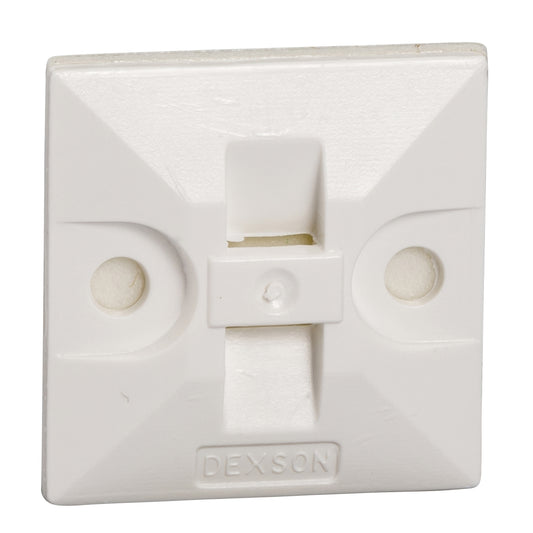 Base Adhesiva para Amarre – Color Blanco, Pack 100 Unidades