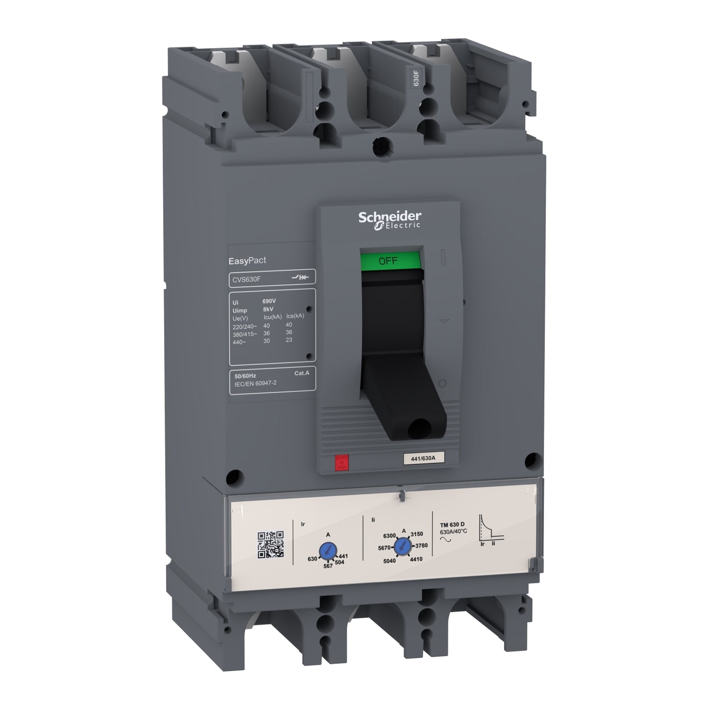 Interruptor termomagnético EasyPact CVS 36kA TMD 3P 3d 400A