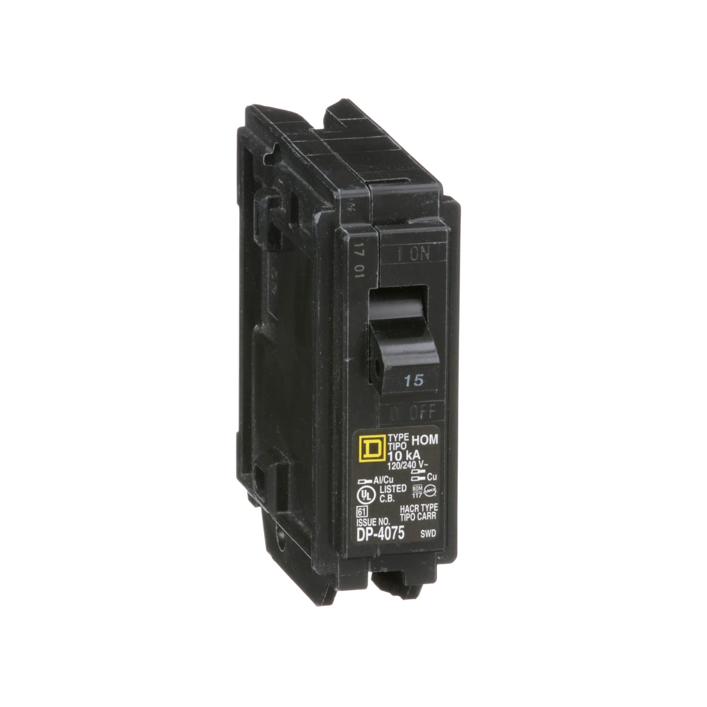 Interruptor Enchufable Homeline 1P 15A 10kA 120/240Vac