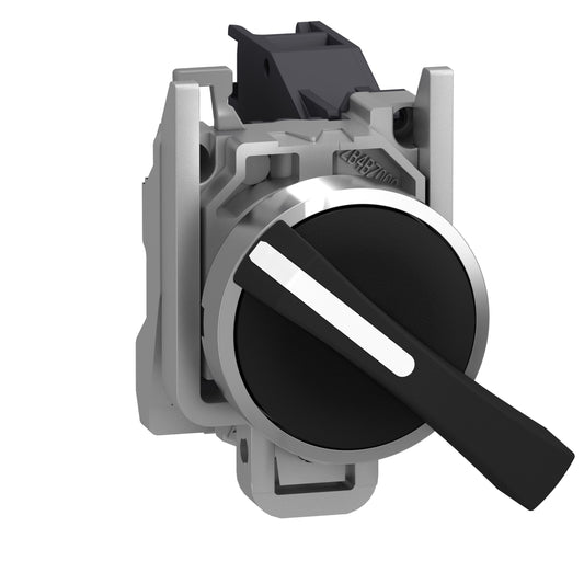 Selector Negro Ø22 mm Mango Largo 2 Posiciones – 1 NA