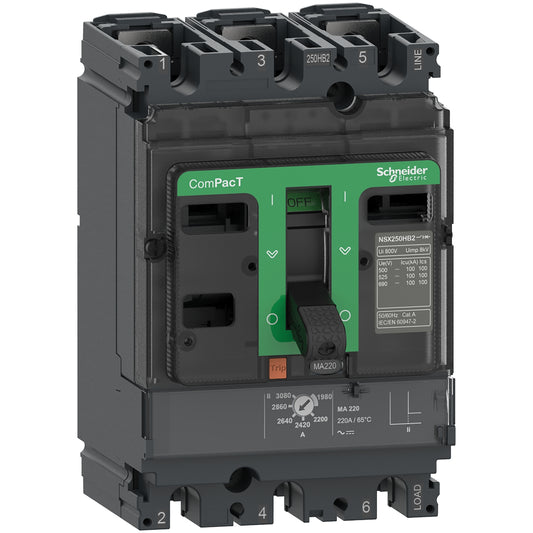 Interruptor Automático ComPacT NSX160F MA 150 A AC/DC 3P