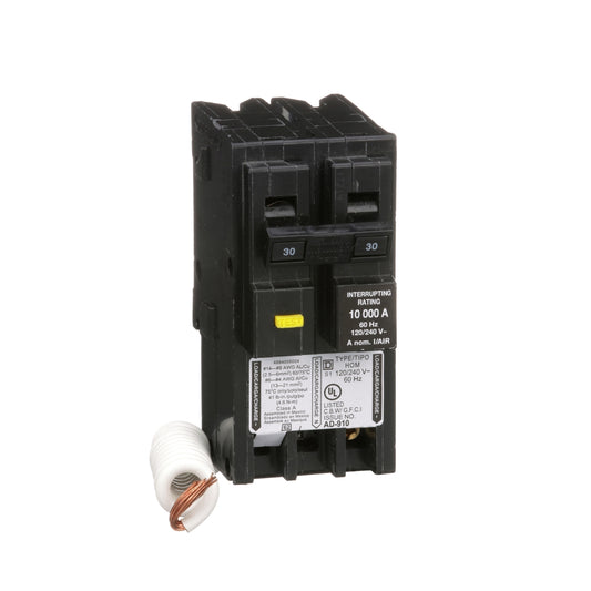 Interruptor Enchufable Homeline 2P 30 A GFCI – 120/240 VAC, 10 kA