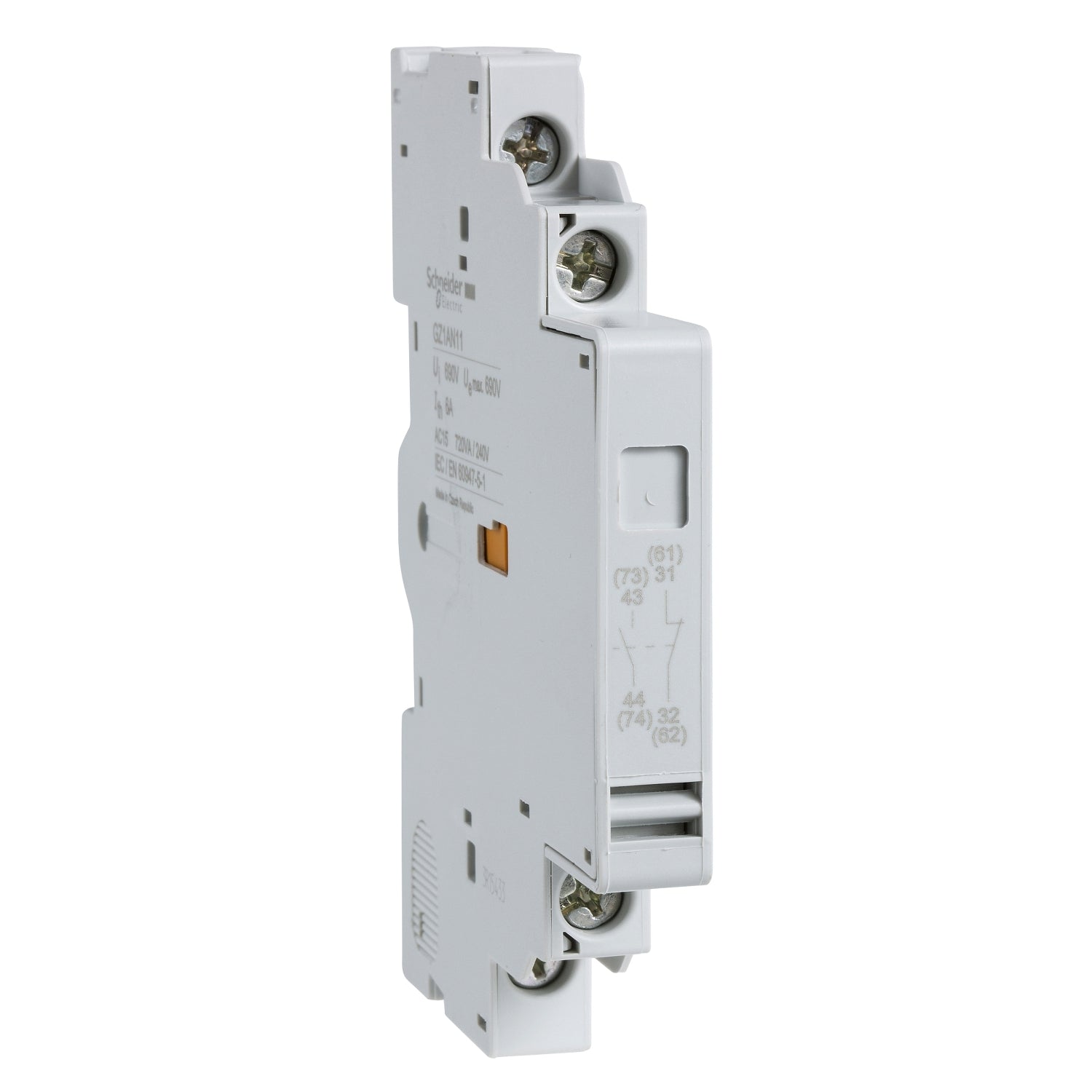 Bloque de contacto Auxiliar EasyPact GZ1E – 1 NA + 1 NC