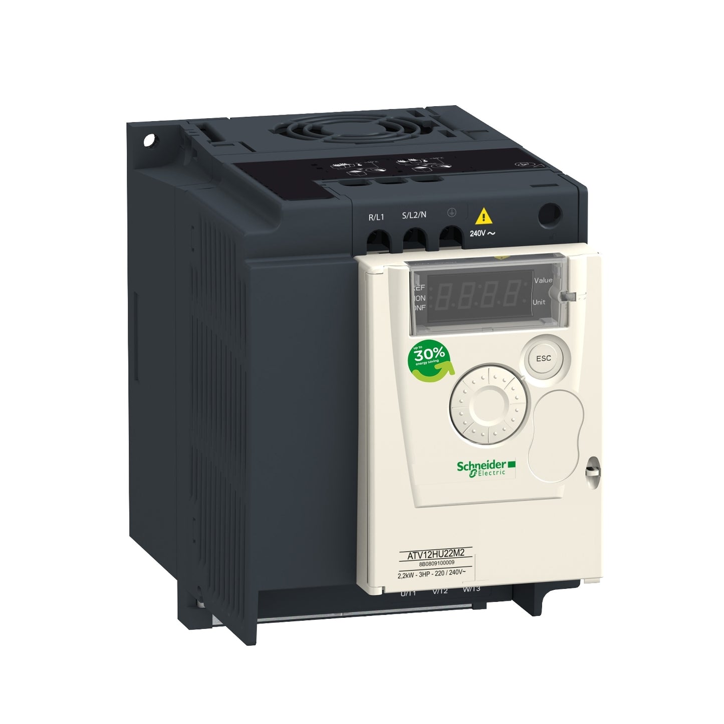 Variador de Velocidad ATV12 0,75 kW / 1 HP – 100–120V 1F, Disipador