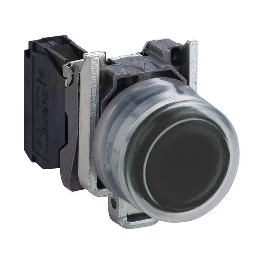 Pulsador Negro Ø22 mm Retorno por Resorte – 1 NA