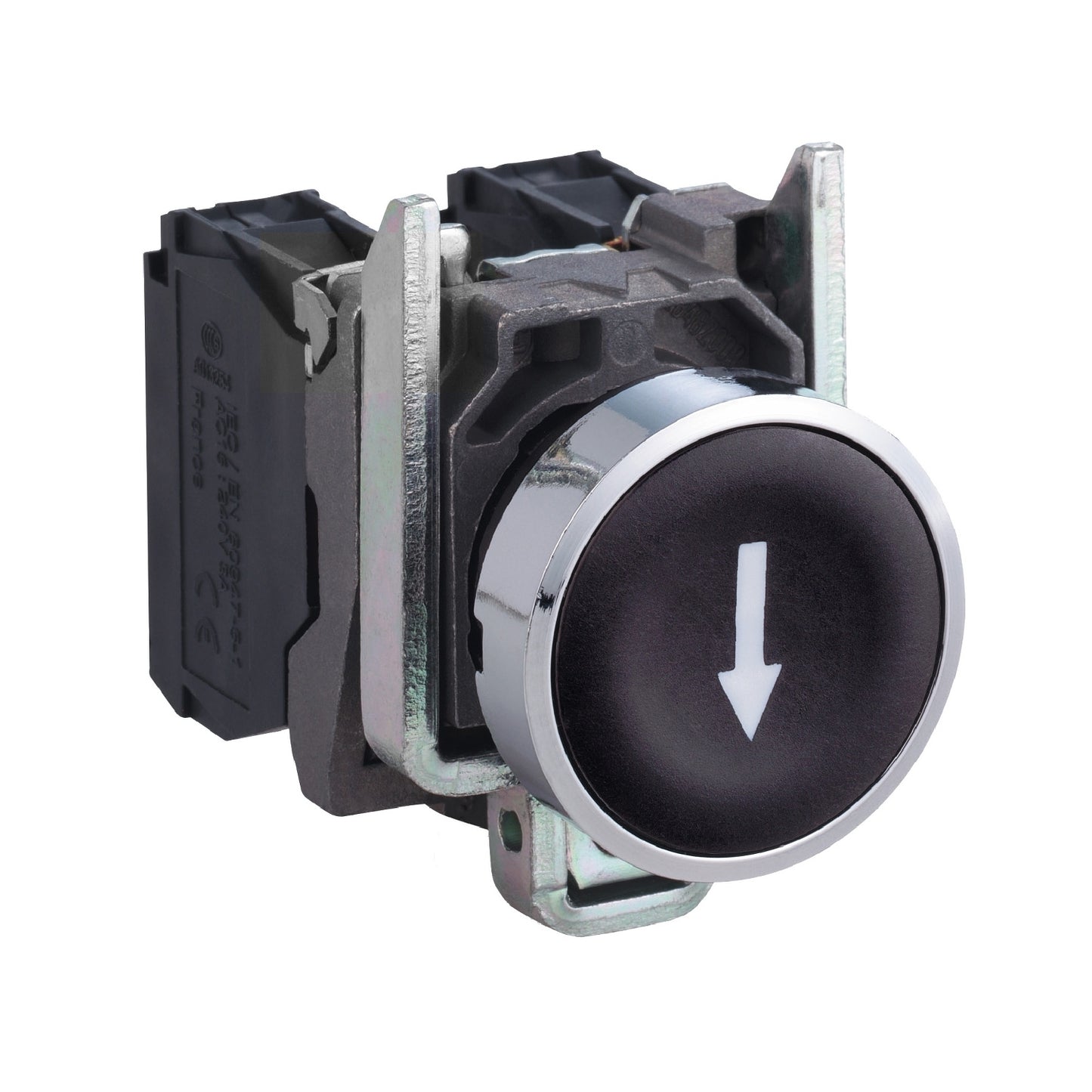 Pulsador Completo Rasante Negro Ø22 mm – 1 NA