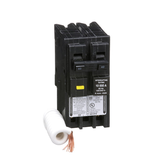 Interruptor Enchufable Homeline 2P 40 A GFCI – 120/240 VAC, 10 kA