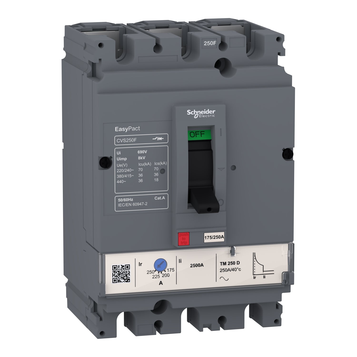 Interruptor Termomagnético EasyPact CVS 3P 50 A – 36 kA TMD