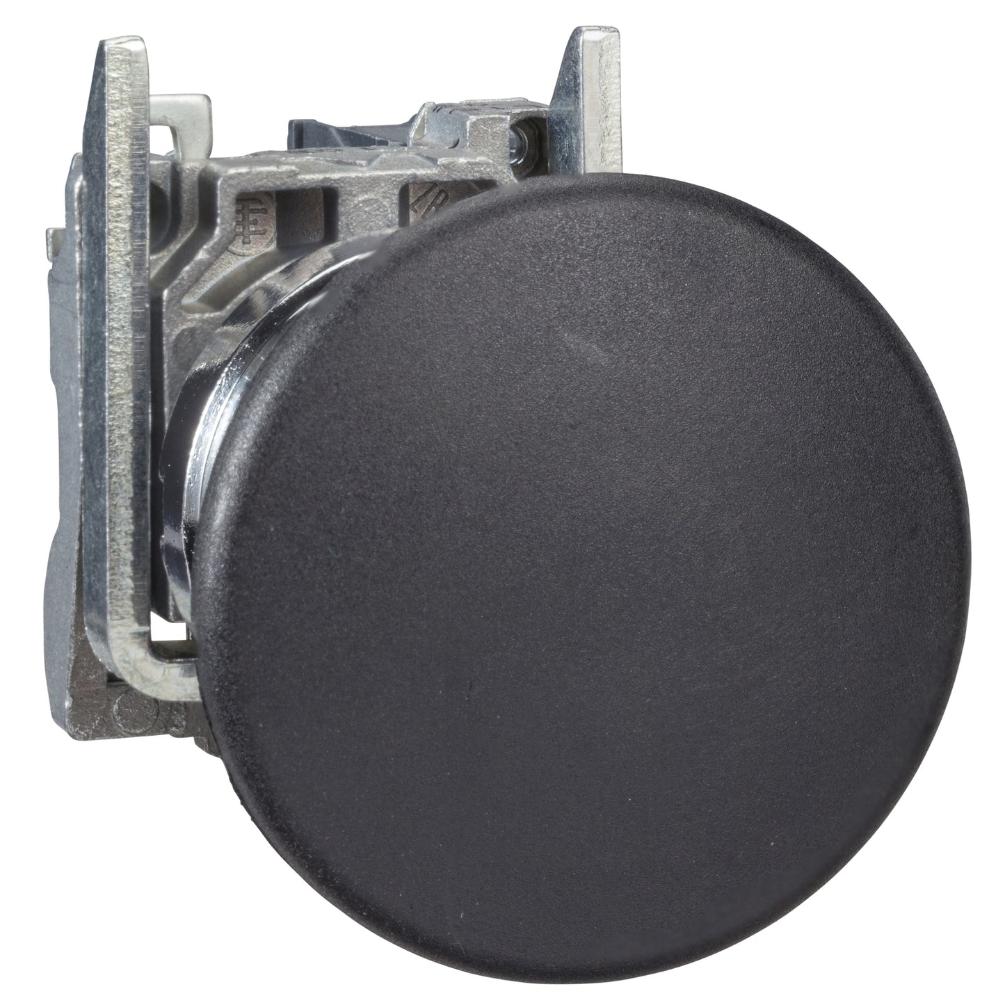 Pulsador Negro Ø22 mm Cabeza Redonda Ø40 mm