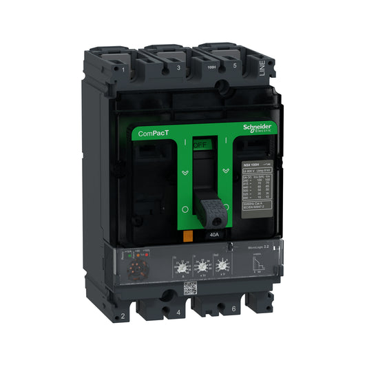 Interruptor Automático ComPacT NSX100H 3P 40 A – MicroLogic 2.2