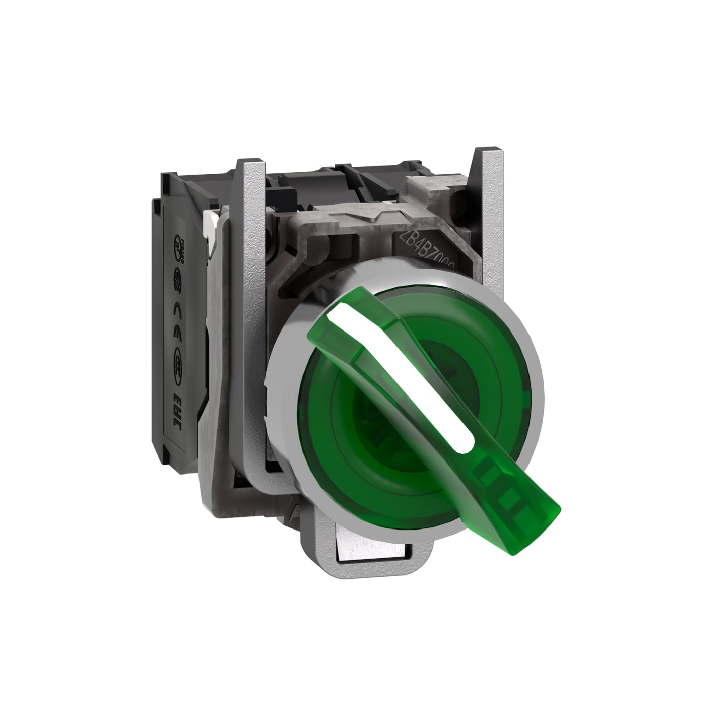 Selector Luminoso Verde Ø22 mm 2 Posiciones – 120 V 1 NA + 1 NC