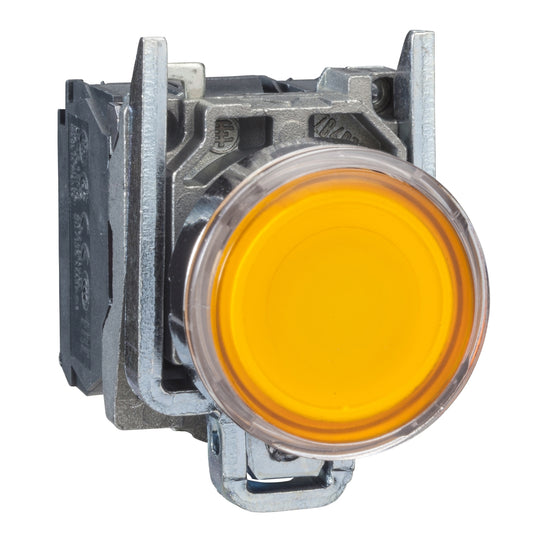 Pulsador Luminoso Amarillo Ø22 mm 250 V – 1 NA + 1 NC