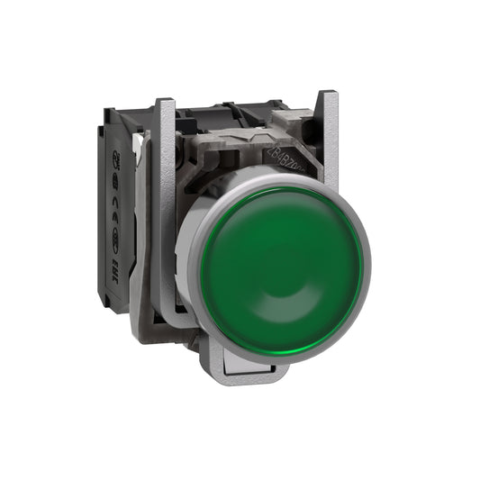 Pulsador Luminoso Verde Ø22 mm 24 V – 1 NA + 1 NC