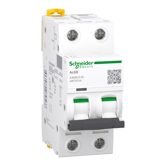 Interruptor Termomagnético Acti9 iC60N 1P 2 A Curva C