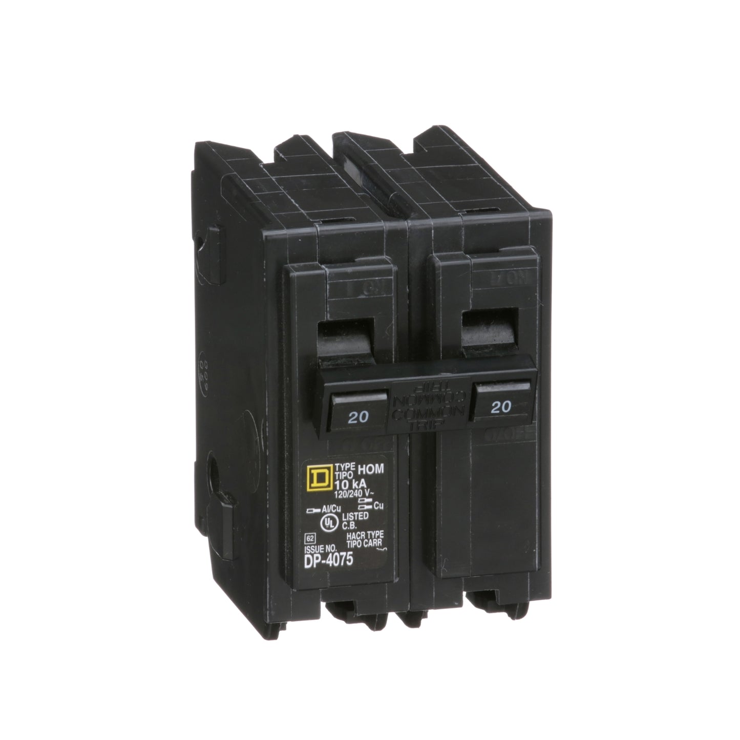 Interruptor Enchufable Homeline 2P 20 A – 120/240 VAC, 10 kA