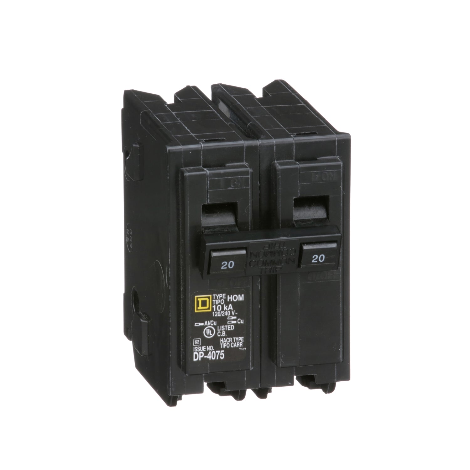 Interruptor Enchufable Homeline 2P 20 A – 120/240 VAC, 10 kA