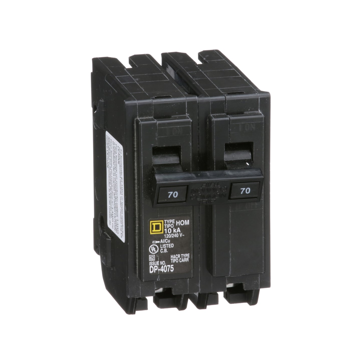 Interruptor Tándem Homeline 2 × 20 A – 120/240 VAC, 10 kA