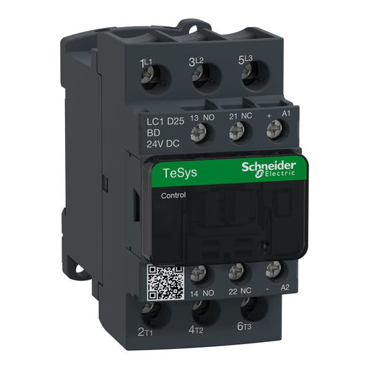 Contactor TeSys D 3P AC‑3 25 A – Bobina 24 VDC, 1NA+1NC