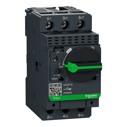 Guardamotor TeSys GV2 6–10 A AC‑3 – Manija Rotativa, 3P