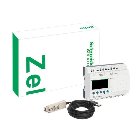 Pack Zelio SR3B101FU con Cable USB y Software ZelioSoft